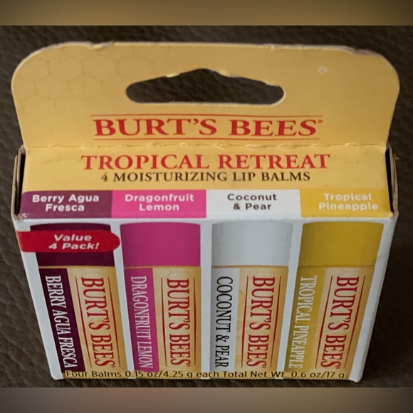 Burt's Bees Lip Balm β Tropical Retreat 4 Pack Set - Picture 8 of 16